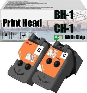 BH-1 CH-1 BH1 CH1 Print Head Printhead, Compatible for Canon G1100 G2100 G3100 G4100 G1110 G1111 G2110 G2111 G3110 G3111 G4110 G4111 Printers  High Print Volume with Chip Combo Pack