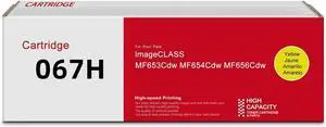067H 067 Yellow Toner Cartridge High Yield MF656Cdw Compatible Replacement for Canon 067H for Canon imageCLASS LBP633Cdw LBP632Cdw MF653Cdw MF654Cdw MF656Cdw Series Printer