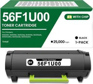 Remanufactured 56F1U00 Toner Cartridge Ultra High Yield Replacement for Lexmark 56F1U00 Black Toner Use for MS521dn MX521ade MX521de MS621dn MS622de MX622ade Laser Printer Toner, 25,000 Pages/1-Pack