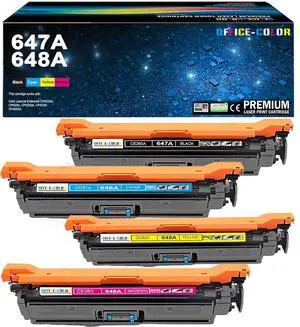 647A 648A Black,Cyan,Magenta,Yellow Toner Cartridge Works with HP Color Laserjet Enterprise CP4025,CM4540 MFP,CP4525 Serie (4 Pack)