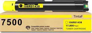 7500 7500N Toner Cartridge Yellow Replacement for Xerox 106R01438 Cartridge Work with Phaser 7500 7500N 7500V 7500DN 7500DNZ 7500YDN 7500DT 7500YD 7500DX 7500YDX Printer (17,800 Pages, 1-Pack)