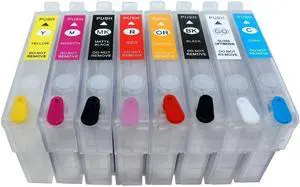 8Color T1590-T1599 Refill Ink Cartridge with ARC Chip for Epson Stylus Photo R2000 Printer