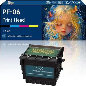 PF-06 Print Head Compatible with Canon imagePROGRAF TM-240 TM-240MFPLm24 TM-340 Printers (1 Set)