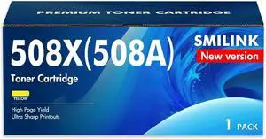 508X 508A Yellow Toner Cartridge 1-Pack Compatible Replacement for HP 508X 508A CF362X CF362A for Color Enterprise M553 M552 553 MFP M577 Series Printer Ink