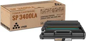 1 Pack SP 3400LA Black Toner Cartridge (with Chip) | Replacement for Ricoh SP 3400LA Work with Aficio SP 3400 3410 3500 3510 | 406464