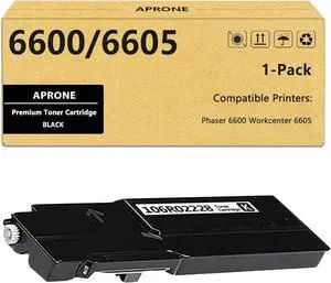 APRONE 106R02228 Toner Cartridge Compatible for Phaser 6600 WorkCentre 6605 Extra High Capacity Toner-Cartridge (8000 Pages,Black)