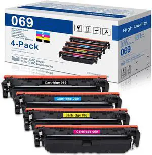 069 069H High Yield Toner Cartridge Set Replacement for Canon 069 069H Toner Cartridge 4 Pack Works for Canon Color MF753Cdw MF751Cdw LBP674Cdw Printer (Black Cyan Yellow Magenta)