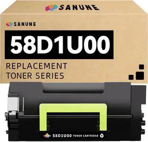 58D1U00 Black Ultra High Yield Toner Cartridge Replacement for Lexmark 58D1U00 Toner Cartridges for MS725 MS823 MS824 MS825 MS826 MX722 MX725 MX822 MX824 MX826 Printer Ink (1 Pack, 55000 Pages)