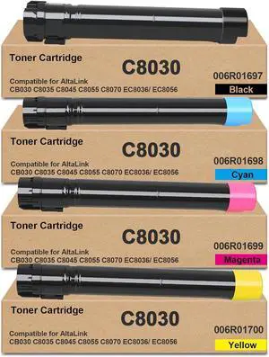 AltaLink C8030 C8035 C8045 Toner Cartridge Replacement for Xer 006R01697 006R01698 006R01699 006R01700 Toner Use for Xer AltaLink C8030 C8035 C8045 C8055 C8070 EC8036 EC8056 Black Cyan Magenta Yellow