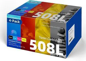 CLT508L CLT-508L Toner Cartridge 4-Pack(KCMY) CLT-K508L CLT-C508L CLT-M508L CLT-Y508L Toner Replacement for Samsung CLT 508L Toner Cartridge for CLP-620 CLP-620ND CLP-670 CLP-670N CLP-670ND Printer