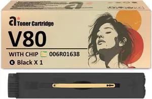 V80 Toner Cartridges Replacement for Xerox V80 006R01638 006R01639 006R01640 006R01641 Toner Cartridge Compatible for Xerox Versant 80 180 280 Press Printers, 1 Black