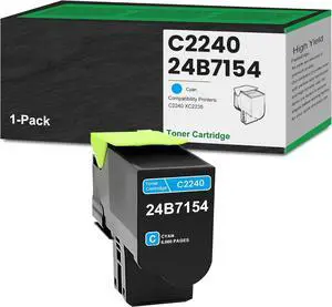 24B7154 Cyan Toner Cartridge Remanufactured C2240 Toner for C2240 XC2235 Printer Replacement for Lexmark 24B7154 Cyan Toner Cartridge (6,000 Pages, 1 Pack)