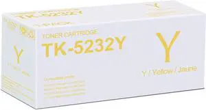1 Pack TK-5232Y Yellow Toner Cartridge, Compatible for Kyocera TK-5232Y 1102R92US0 Toner Replacement for ECOSYS P5021cdn ECOSYS P5021cdw ECOSYS M5521cdn ECOSYS M5521cdw Printer