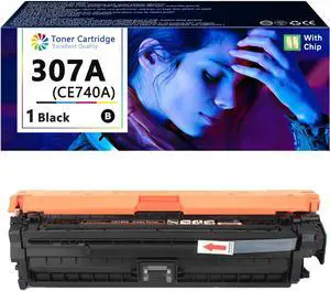 307A Toner Cartridges Compatible for HP 307A CE740A CE741A CE742A CE743A Toner Replacement for HP Color Laserjet CP5225 CP5225n CP5225dn Printers Black