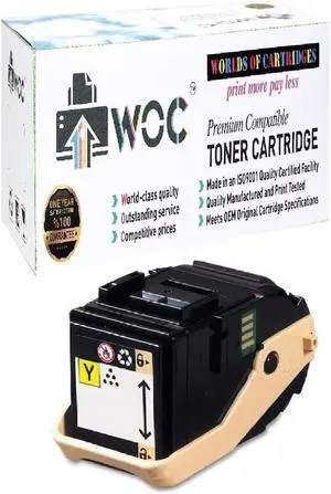WOC Compatible Toner Cartridge Replacement for Xerox 106R02601 Toner Cartridge (Yellow) for Use in Phaser 7100