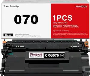 070/CRG070 Black Toner Cartridge - High Yield 1-Pack Replacement for Canon 070H/070 Toner, Works with imageCLASS MF465dw LBP246dw MF462dw LBP247dw Laser Printers
