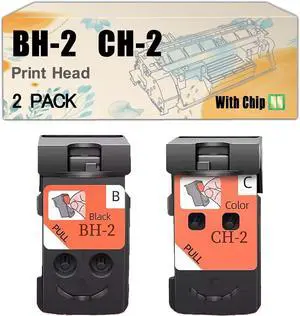 BH-2 CH-2 BH2 CH2 Printhead Compatible Replacement for Canon G4210 G4200 G3210 G3202 G3200 G2200 G2210 G1200 G1210 Printers Print Head Combo Pack