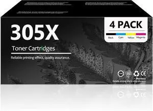 305X Toner Cartridges 4 Pack (with Chip) Compatible Replacement for HP 312A 312X for Color Laser Pro 300 M351 M375nw Pro 400 M451nw M451dn M451dw M475dw M475dn Printer Ink (B/C/M/Y)