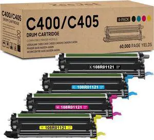 Versalink C400 C405 Drum Cartridge Kit Replacement for Xerox 108R01121 Imaging Unit for Phaser 6600 Versalink C400 C405 WorkCentre 6655 6605 Printer Drum Unit 4-Pack