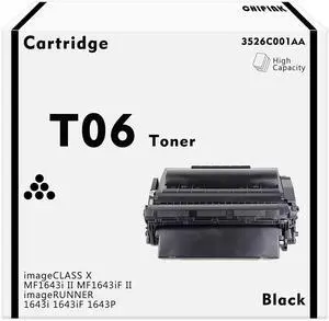 T06 Toner Cartridge Replacement Compatible for t06 T06 Black Toner 3526C001AA Works for imageCLASS X MF1643i II MF1643iF II imageRUNNER 1643i 1643iF 1643P Printers (1 Black)