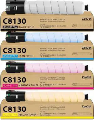 Altalink C8130 C8135 Toner Cartridge Set Replacement for Xerox 006R01746 006R01747 006R01748 006R01749 Toner for Altalink C8130 C8135 C8145 C8155 C8170 Printer Ink 4-Pack (Black Cyan Magenta Yellow)