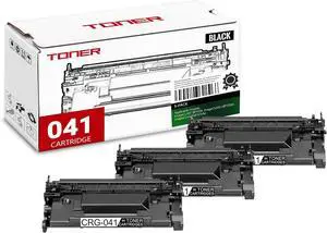 3-Pack CRG041 0452C001 Black Toner Cartridge, High yield 11,000 pages, with chip Replacement for Canon 041 0452C001 imageCLASS BP312X imageCLASS LBP312dn imageCLASS MF525dw Printer
