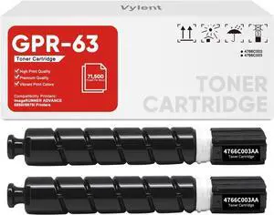 GPR-63 Black Toner Cartridge 2-Pack High Yield GPR63 4766C003AA Replacement for Canon GPR-63 Toner Cartridge imageRUNNER Advance DX 6855i 6860 6860i 6870 6870i Printer Ink