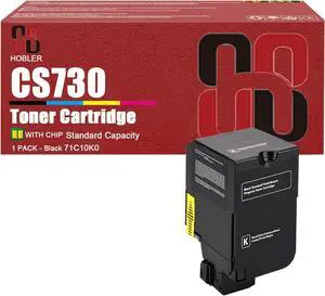 CS730 Toner Cartridges Compatible for Lexmark 71C10K0 71C10C0 71C10M0 71C10Y0 Toner Cartridge Work for Lexmark CS730de CS735de CS737dze CX730de CX735 CX737 Printers 1 Black