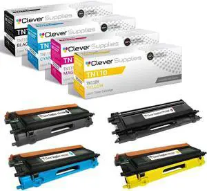 CS Replacement Toner Cartridge Compatible with Brother TN110 TN-110 TN110BK TN110C TN110M TN110Y DCP-9045CDN HL-4040CN 4040CDW 4070CDS MFC-9440CN 9450CDN 9840CDW 4 Color Set