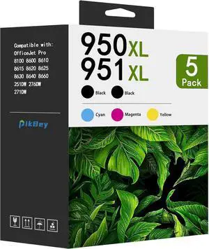 950XL 951XL Ink Cartridge Combo Pack (5 Pack 2BK/1C/1M/1Y)-Replacement for HP 950XL and 951XL Ink Cartridges Combo Pack Compatible for OfficeJet Pro 8100 8600 8610 8615 8620 8630 8640 Printer