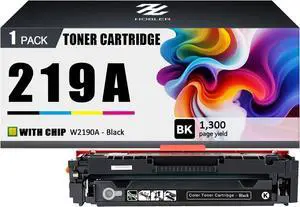 219A Toner Cartridges Compatible for HP W2190A Black Toner Cartridge Work for HP Laserjet Pro 3202dn 3202dng 3202dw 3302fdn 3302fdw 3302sdw Printers