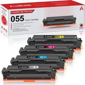 055 Toner Cartridge Set-4 Pack CRG 055 055H Replacement for Canon 055 055H CRG055 Toner Cartridge for imageCLASS LBP663Cdw MF741Cdw MF743Cdw MF745Cdw, MF746Cdw LBP660C MF740C Printers (1BK/1C/1M/1Y)