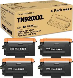 TN920XXL Toner Cartridge Compatible TN920XXL TN920XL TN920 Toner Cartridge Replacement for Brother HL-L5210DN HL-L5210DW HL-L5210DWT HL-L6210DW HL-L6210DWT(Black, 4-Pack)