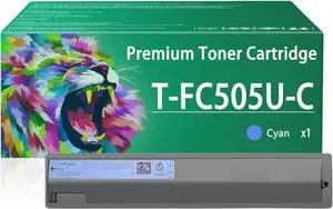 T-FC505U Toner Cartridge Compatible for Toshiba T-FC505U-C Cyan Toner Cartridges Work for E-Studio 2505AC 3005AC 3505AC 4505AC Copiers