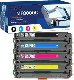 MF8000C Toner Cartridge High-Yield Compatible for Canon MF8000C MF8200C Series MF8050cw MF8080CW MF8050N Printers 4 pcs