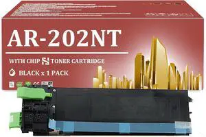 AR-202NT Toner Cartridge Replacement Cartridge for Sharp AR-202NT Black Toner Cartridges, 1 Pack(with Chip), High Yield(19,000 Pages) for Sharp AR-162 AR-163 AR-164 AR-201 AR-207 Printers