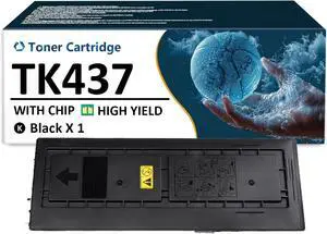 TK437 Toner Cartridge Replacement for Kyocera TK-437 TK-437K 1T02KH0US0 Black Toner Cartridges Compatible for Kyocera TASKalfa 180 181 220 221 Printers, 1 Pack