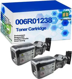 DW6204 6204 Compatible Toner Cartridge for Xerox 006R01238 16000 Pages High Yield Replacement for 6204 6279 6604 6605 6705 Printer,Black-2 Pack
