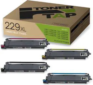 Toner Tap TN229XL Toner Cartridges for Brother HL-L3280CDW/L3220CW/L8245CDW, Brother MFC-L3780CDW/L8395CDW/L3765CDW/L3720CDW, High-Yield Toner Set with Chip