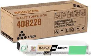 1 Pack 408228 Black Waste Toner Box | Replacement for Ricoh 408228 Work with SP C360DNw SP C360SFNw SP C361SFNw SP C352DN | 408228