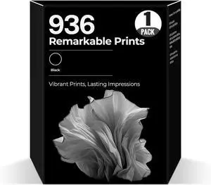 936 Ink Cartridges OfficeJet Pro 9125e 9135e 9730e Compatible for HP 936 Ink Cartridges Black Replacement for OfficeJet Pro 9125e 9135e Wide Format 9730e 9110b 9130b 9125 9135 Printer (1-Pack, Black)