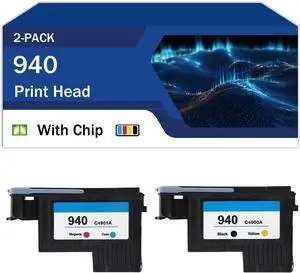940 C4900A C4901APrint Head PrintHead with New Chip Compatible for HP OFFICEJET PRO8000 8500 8500A Printers 2pcs