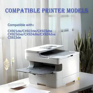 76C0HY0 Yellow Toner Cartridges for CS92X CX92X Compatible with Lexmark CX921de CX922de CX923dte CX923dxe CX924dte CX924dxe CS923de Toner cartridges 1-Pack 76C0HY0