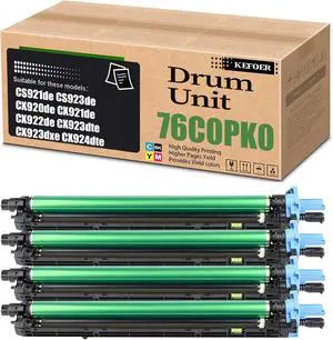 Compatible Drum Unit for Lexmark 76C0PK0 76C0PV0 PhotoConductor Unit, Work with CS921de CS923de CX920de CX921de CX922de CX923dte CX923dxe CX924dte Printer (4Pack Black+Cyan+Yellow+Magenta)