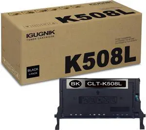 1 Pack CLT-K508L Black Toner Cartridge Replacement for Samsung CLT-K508L Work with CLP-620ND CLP-670ND CLX-6220FXm CLX-6250FX | CLT-K508L