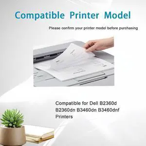 Compatible for Dell B2360d B2360dn B3460dn B3460dnf Printers, 331-9803 RGCN6 7MC5J Toner Cartridges ,High Yield 3500 Pages (Black)