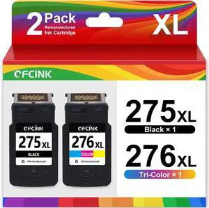 PG-275XL CL-276XL Compatible for Canon 275 and 276 Ink Cartridges PG-275 CL-276 275XL 276XL for Cannon Ink 275 276 for Canon PIXMA TR4700 TR4720 TR4722 TS3500 TS3522 TS3722 Printer