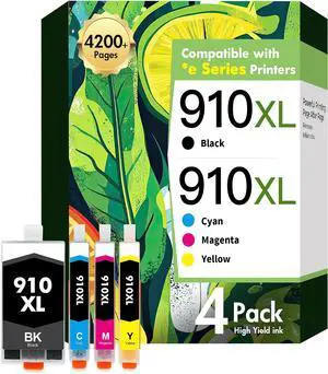 910XL 910 8015e 8025e Ink Cartridges Replacement for HP Ink 910XL Black and Color Combo Pack OfficeJet Pro 8015e 8025e 8020 8028e 8035e 8010 8034e 8020e 8025 8030 8028 8035 Printer