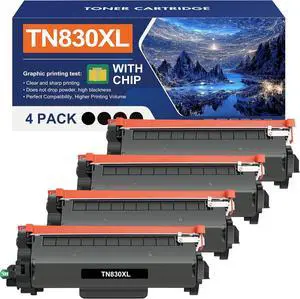 TN830 TN830XL DCP-L2640DW HL-L2460DW MFC-L2820DW Toner for Brother Printer TN830 XL/V/R TN 830XL TN-830XL 830 Cartridge HL-L2405W HL-L2400D HL-L2420DW MFC-L2900DW Printer Ink High Yield 4 Black
