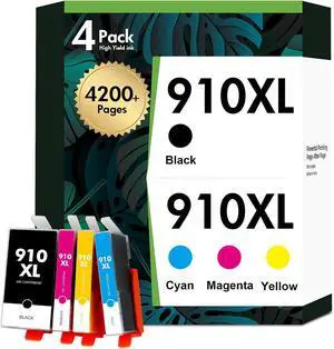 910XL 910 Ink Cartridges Combo Pack Replacement for HP 8020 910 XL 910XL Black and Color 910XL/910 Multipack for OfficeJet Pro Series 8015 8025 8010 8018 8022 8028 8030 8035 Printer